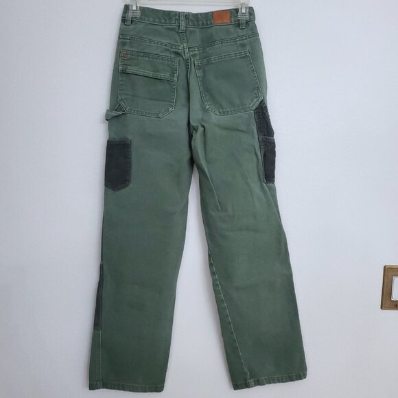 BDG Urban Outfitters Jack High-Waisted Carpenter Jean – Olive Green Corduroy 25 - Picture 4 of 13